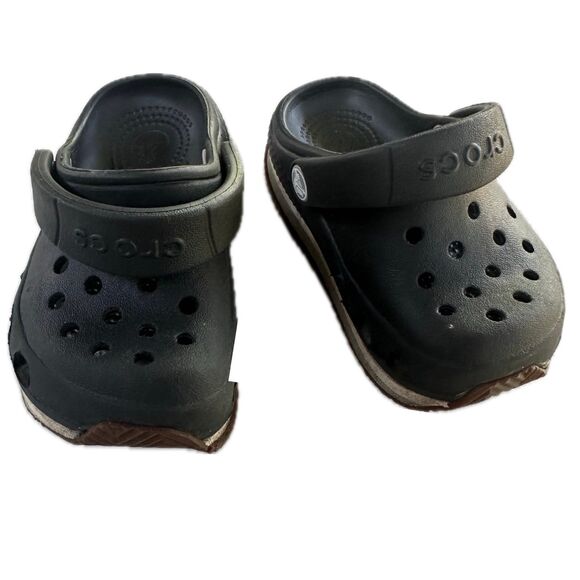 Crocs Unisex Baby Retro Hard Sole Perforated Straps Slip On Clogs Shoes 4-5 - Picture 1 of 7